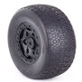 1/10 Chain Link SC Wide Clay Front/Rear Wheel Mounted with Red Inserts: SC10 4X4 (2)