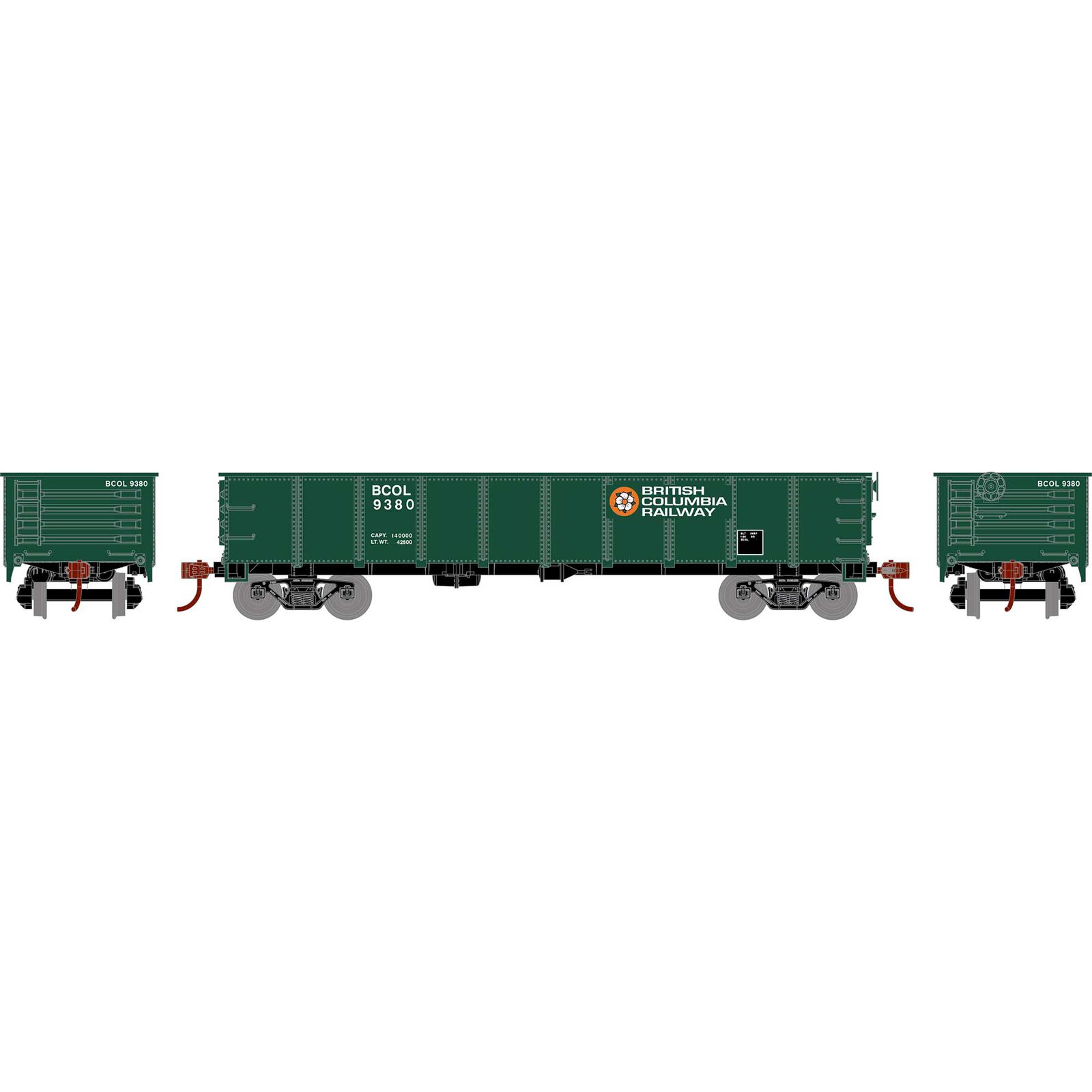 HO RND 40' Gondola, BCOL #9380