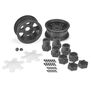 Dragon 2.6 Mega Truck Wheel with Adapter, Black (2)