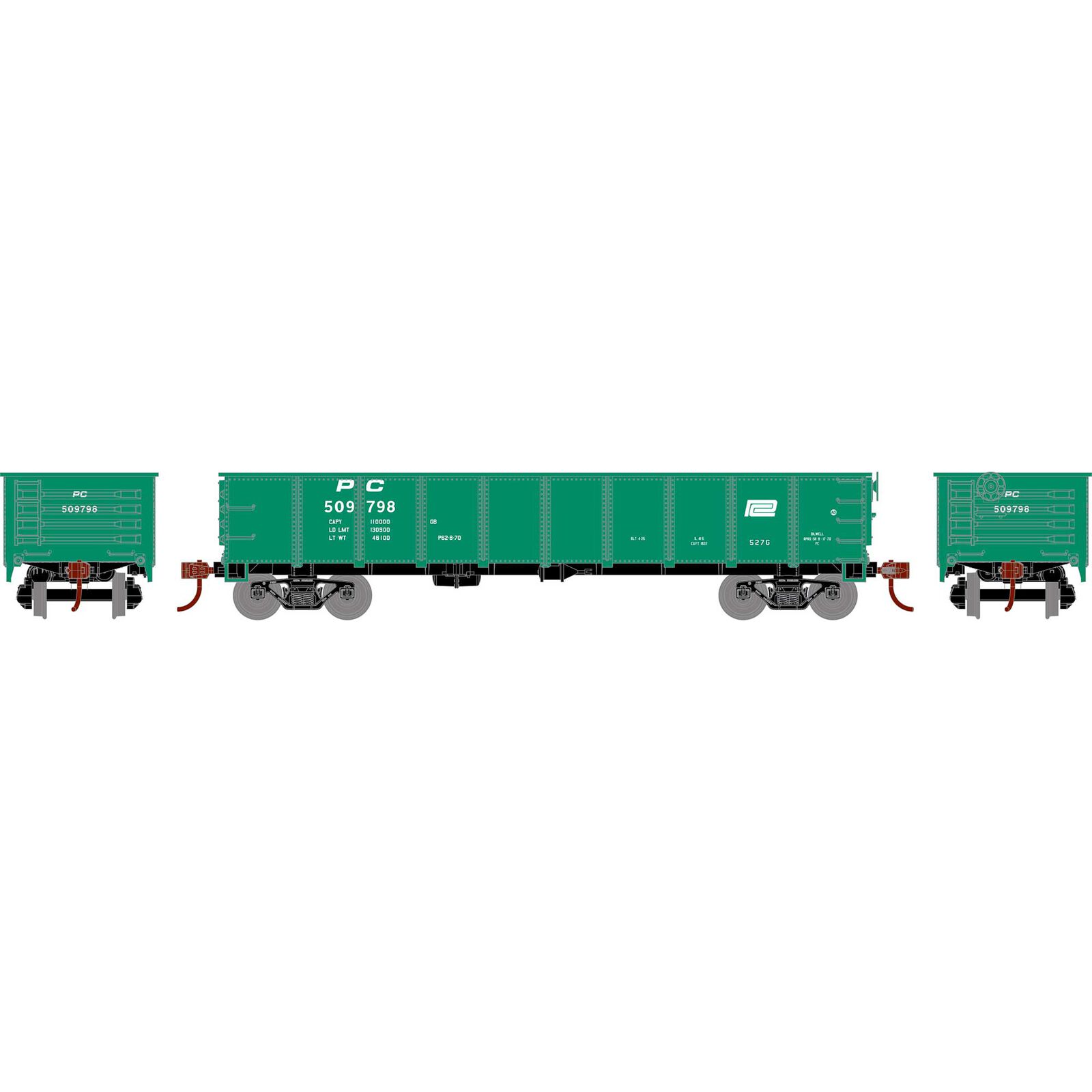 HO RND 40' Gondola, PC #509798