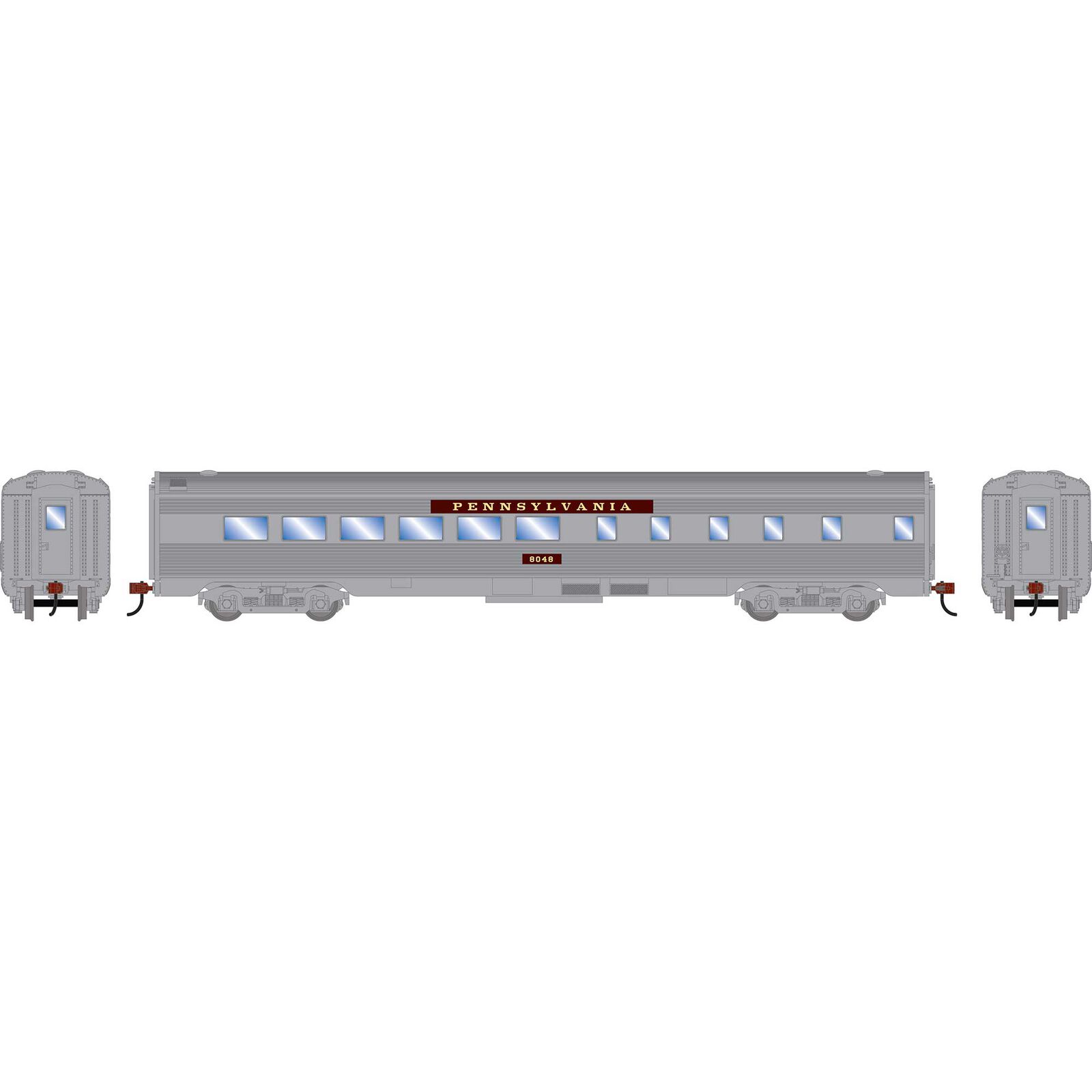 HO RND Streamline Diner Car, PRR #8048