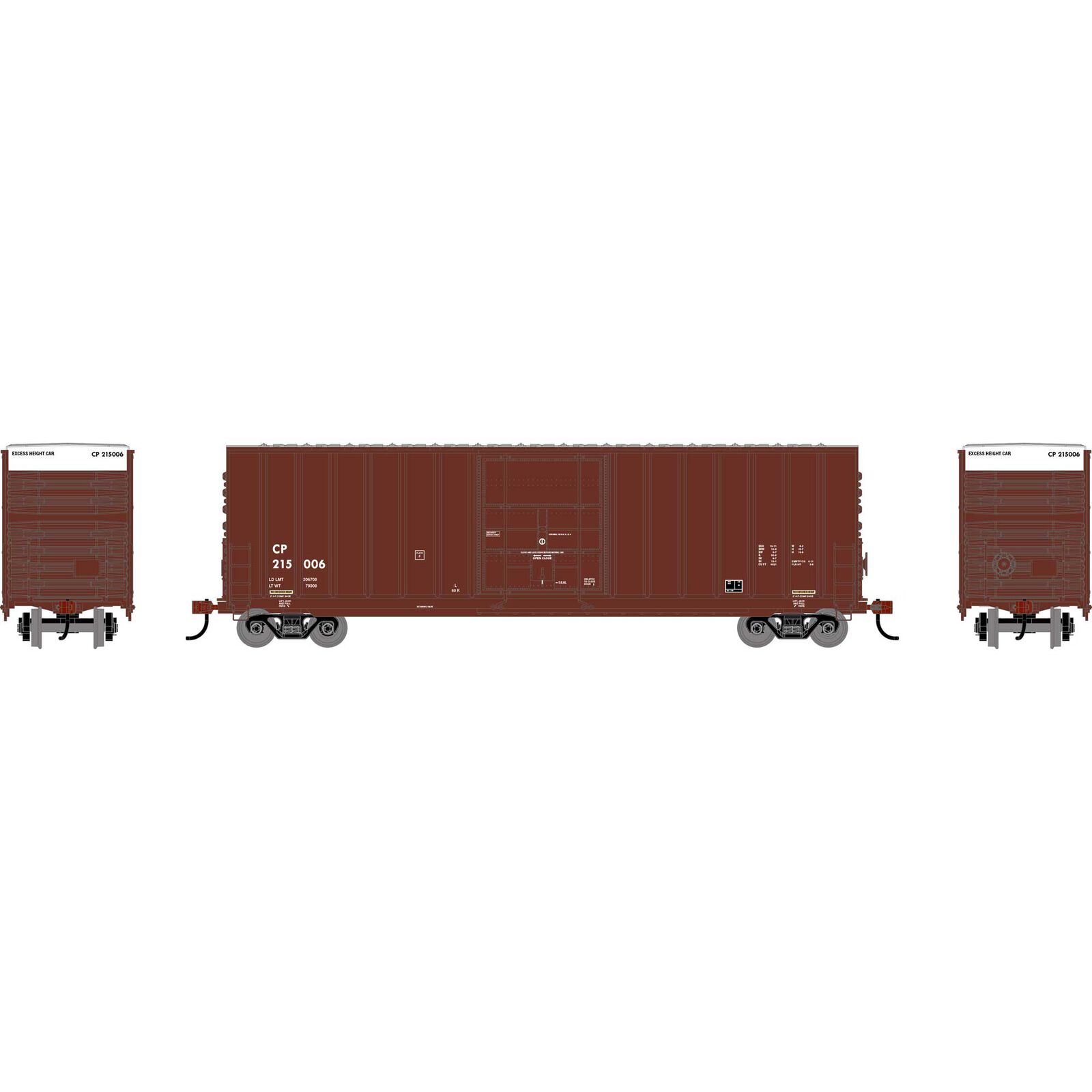 HO RND GATX 50' High-Cube Single Plug Rib-Side Box Car, CP #215006