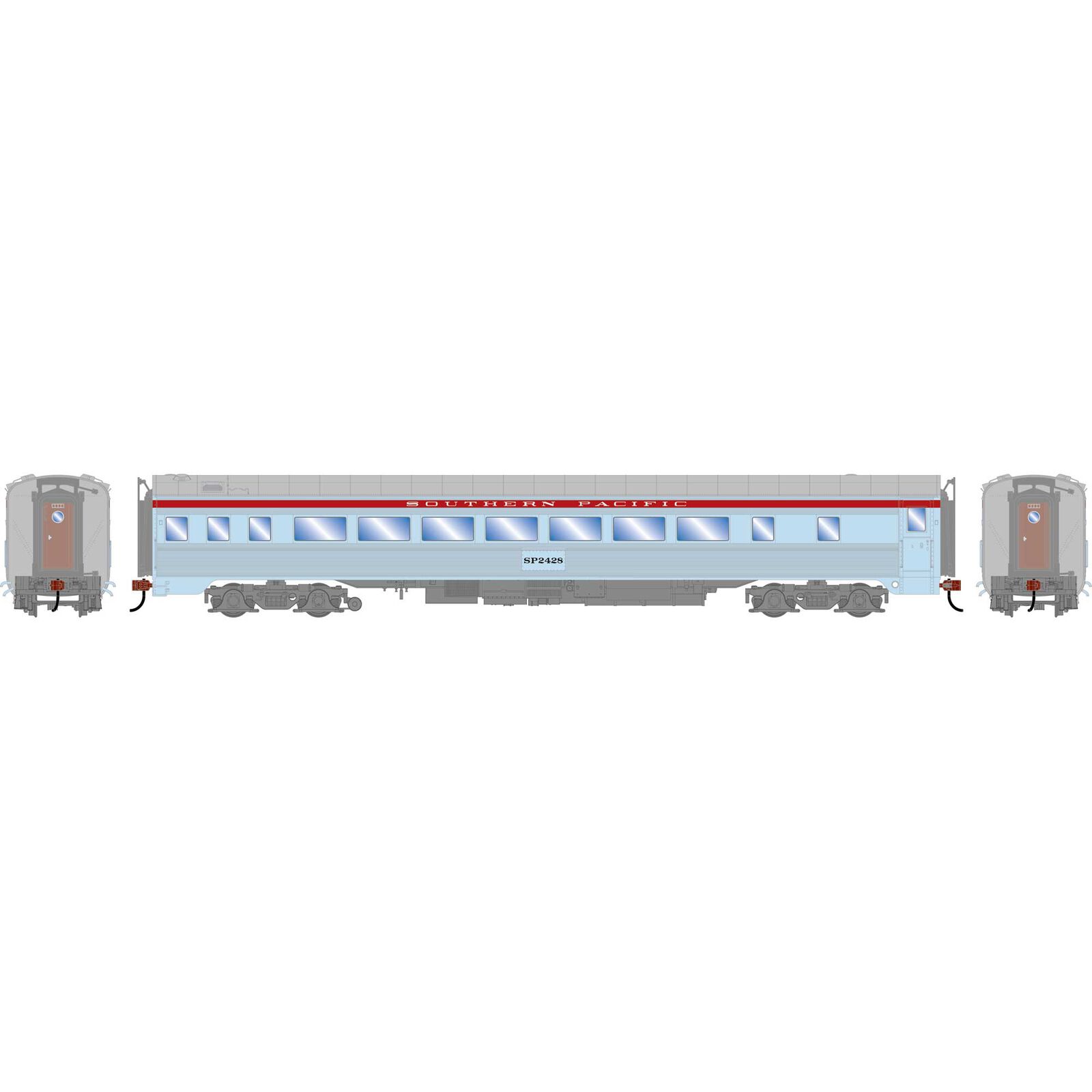 HO 77' Pullman Chair Car, SP 'General Service'  #2428 Class 77-C-3