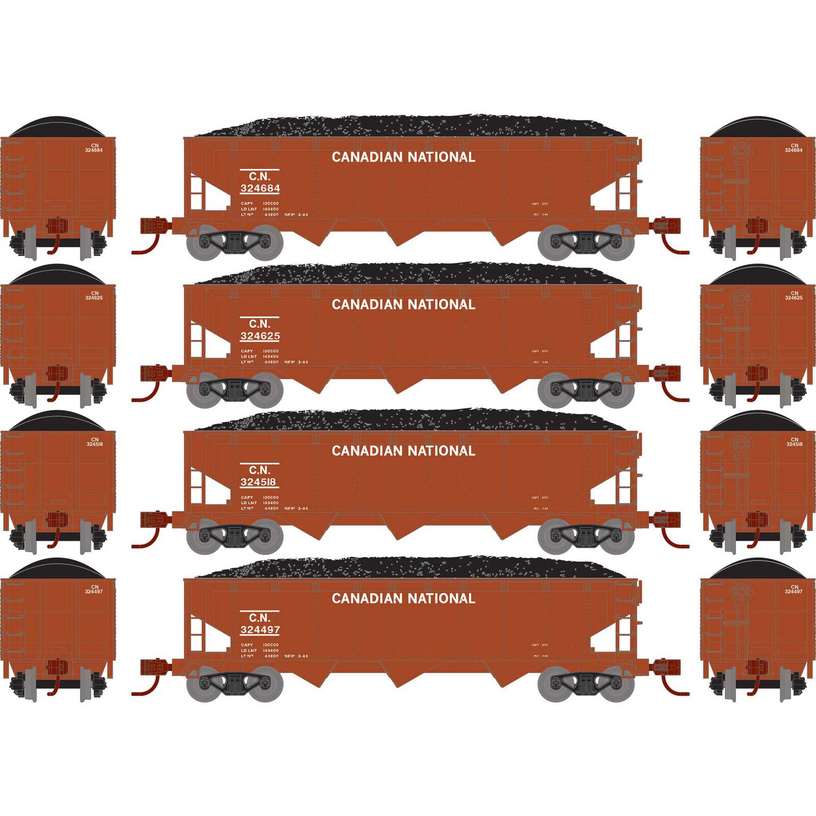 N 40' Offset Coal Hopper with Load, CN #1 (4)