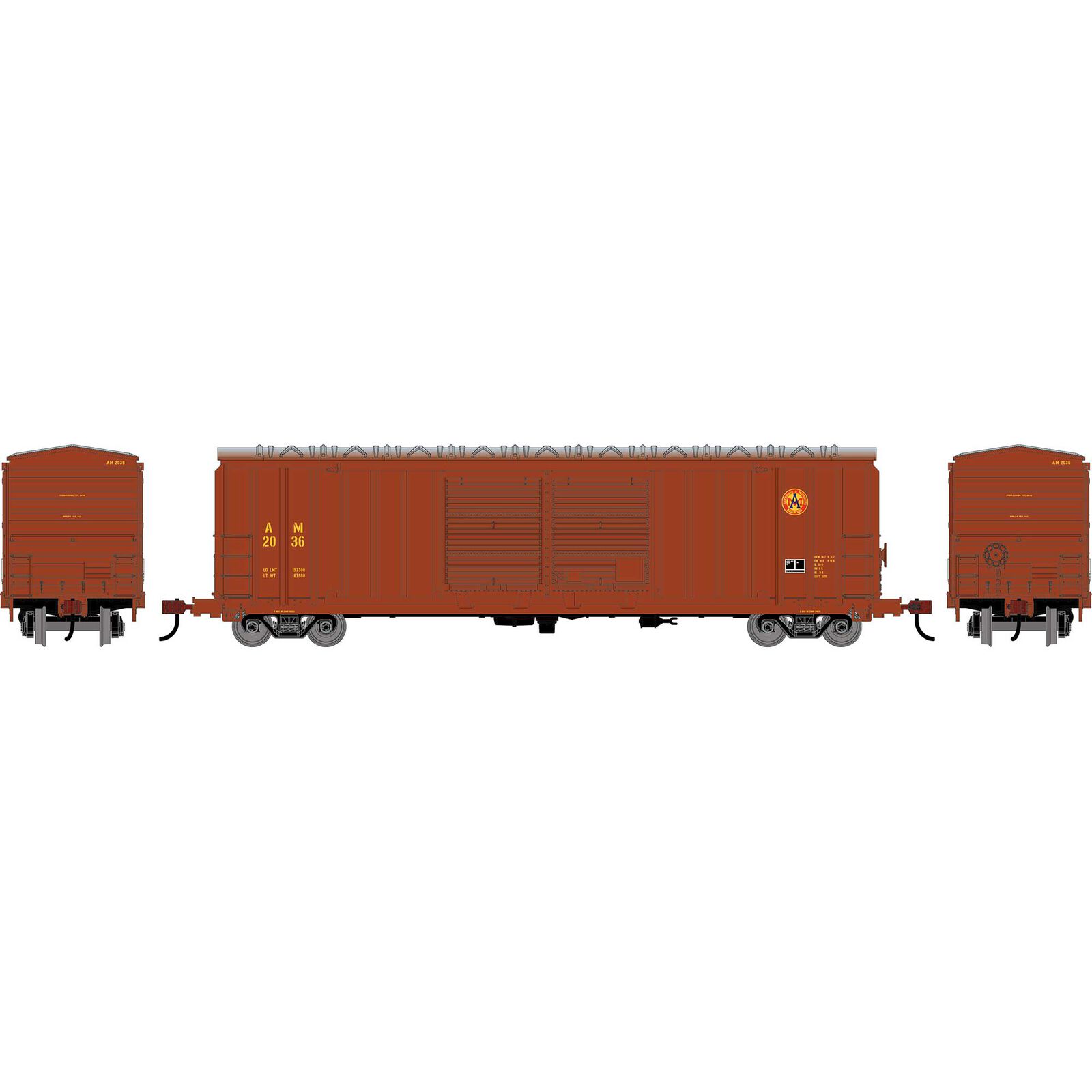 HO 50' FMC 5283 Double Door Box Car, AM #2036