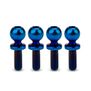 Revolted Titanium Ball-Studs, 5.5 x 8mm, Burnt Blue (4)