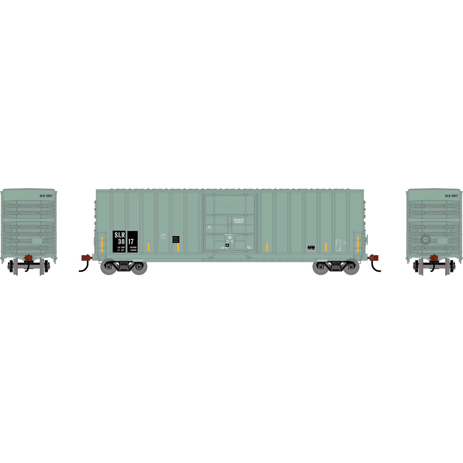 HO 50' Exterior Post High Cube Plug Door Box Car, SLR #3017