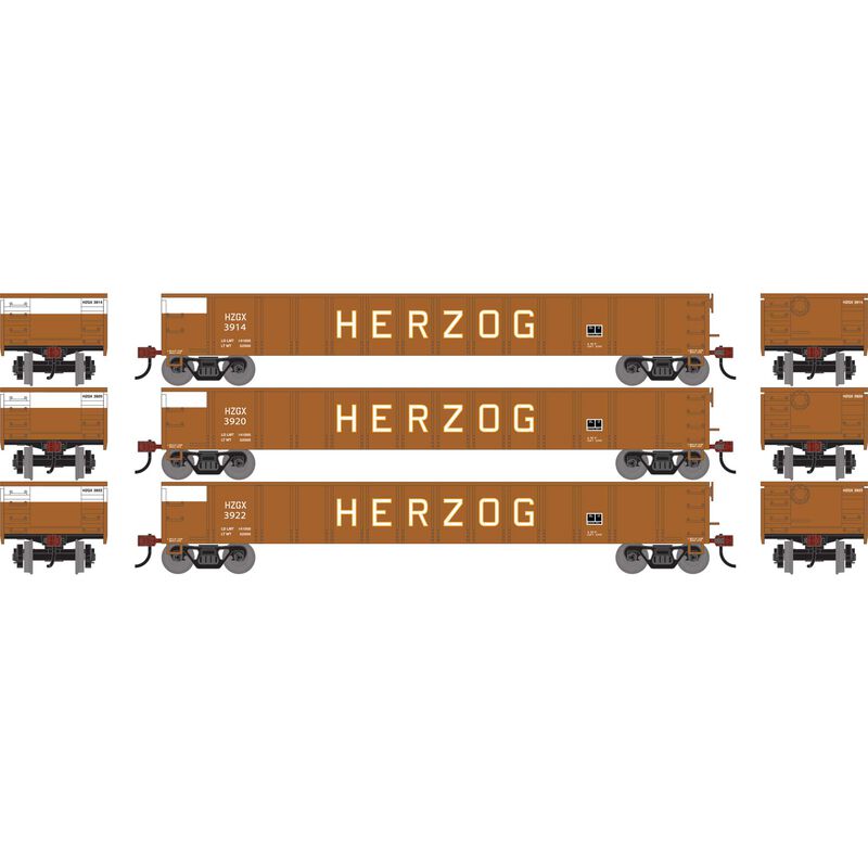 HO 52' Mill Gondola, HZGX #3914/3920/3922