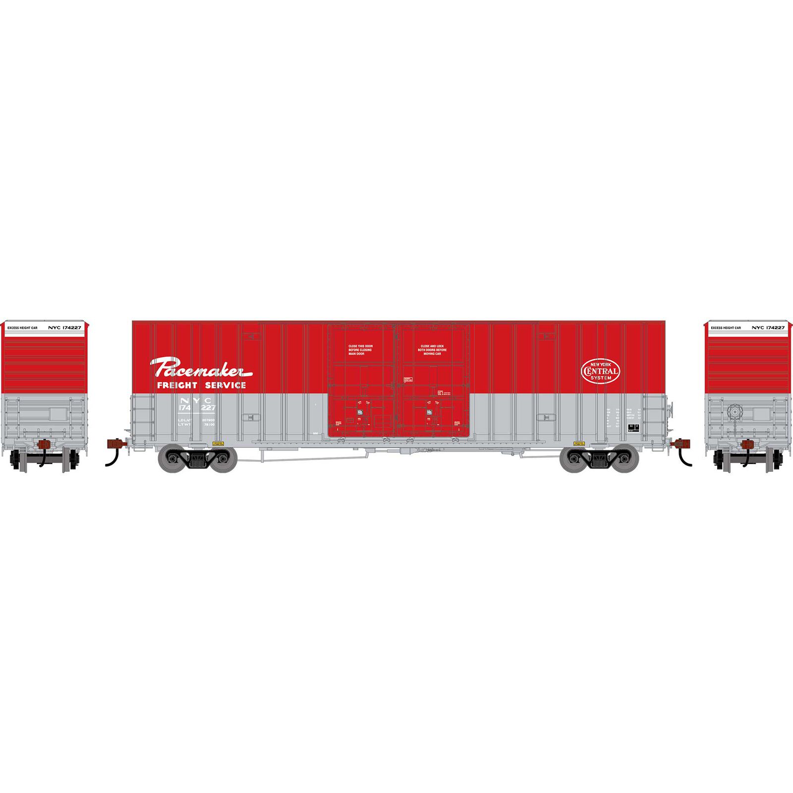 HO ATH 60' Gunderson High-Cube Double Door Box Car, Legendary Liveries NYC #174227