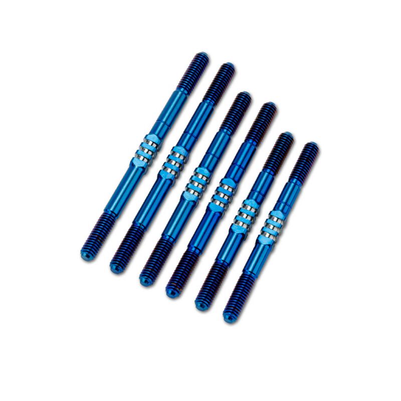 XRAY XB4 2024 Fin Titanium Turnbuckle Set, Burnt Blue (6)
