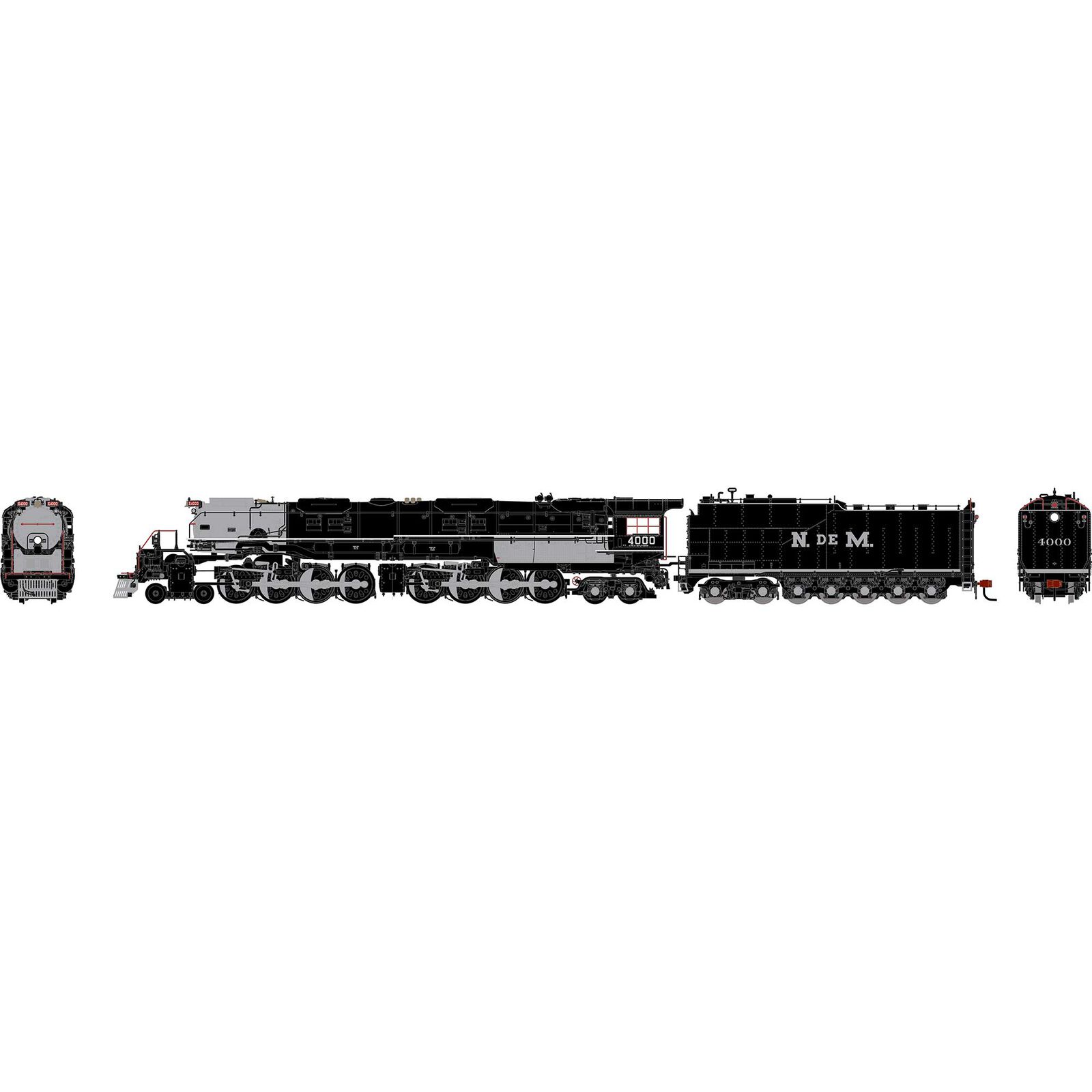 N GEN 4-8-8-4 'Big Boy' Locomotive, Legendary Liveries NdeM #4000
