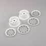 1/5 Front/Rear 4.75 Wheel and Beadlock Set, 24mm Hex, White (2): 5ive-T 2.0