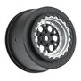 1/16  Showtime+ Rear 8mm Hex Wheels Black/Silver (2): Losi Mini Drag
