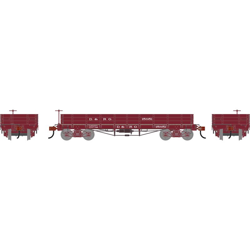 HO ATH 36' Low Side Gondola w/ Drop Gates, DRGW #851