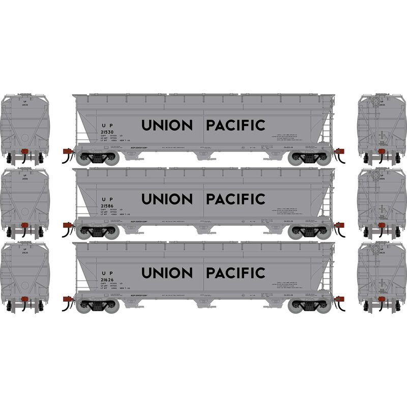 HO GEN ACF 4600 Covered Hopper, UP #21530/21586/21626 (3)