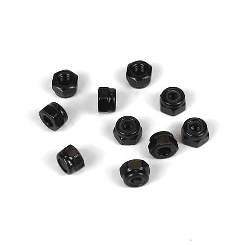 M3 Locknuts, Black (10)
