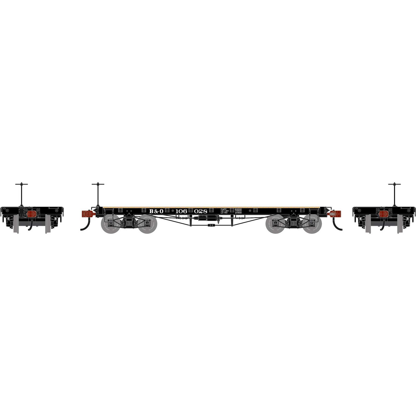 HO ATH 36' Flat Car, BO #106028