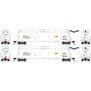 N TankTrain Intermediate, GATX White #44594/44599 (2)