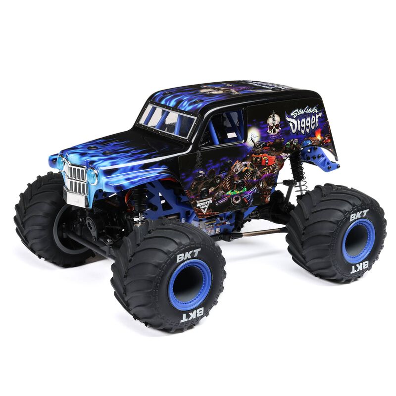 1/18 Mini LMT Son Uva Digger 2S 4X4 RTR Brushed Monster Truck (Battery & Charger Included), Blue 1/18 Mini LMT Son Uva Digger 2S 4X4 RTR Brushed Monster Truck (Battery & Charger Included), Blue