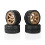 1/12 Avenger Tire Mounted on Overdrive Bronze Wheel 8mm Hex (4): Losi Race Car