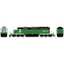 HO ATH SD40-2 Locomotive w/DCC & Sound, BN 'White Face' #6912