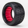 1/10 Crosslink Rear 2.2 Tires, Soft Long Wear with Red Inserts (2): Buggy