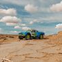 1/16 MOJAVE GROM 4X4 RTR Brushed Desert Truck (Battery & Charger Included), Blue/White