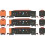 N ATH Berwick Bathtub Gondola with Load, DJJX Primed For Grime #30050/30053/30055 (3)