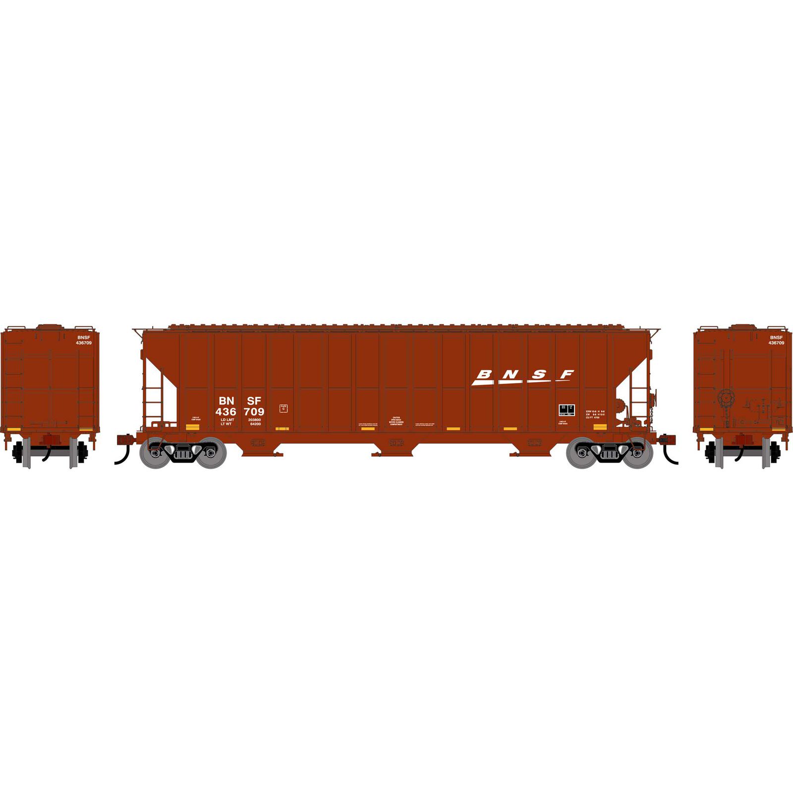 HO ATH FMC 4700 Covered Hopper, BNSF #436709