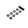 Radio Black Switch Nuts (8) & Wrench