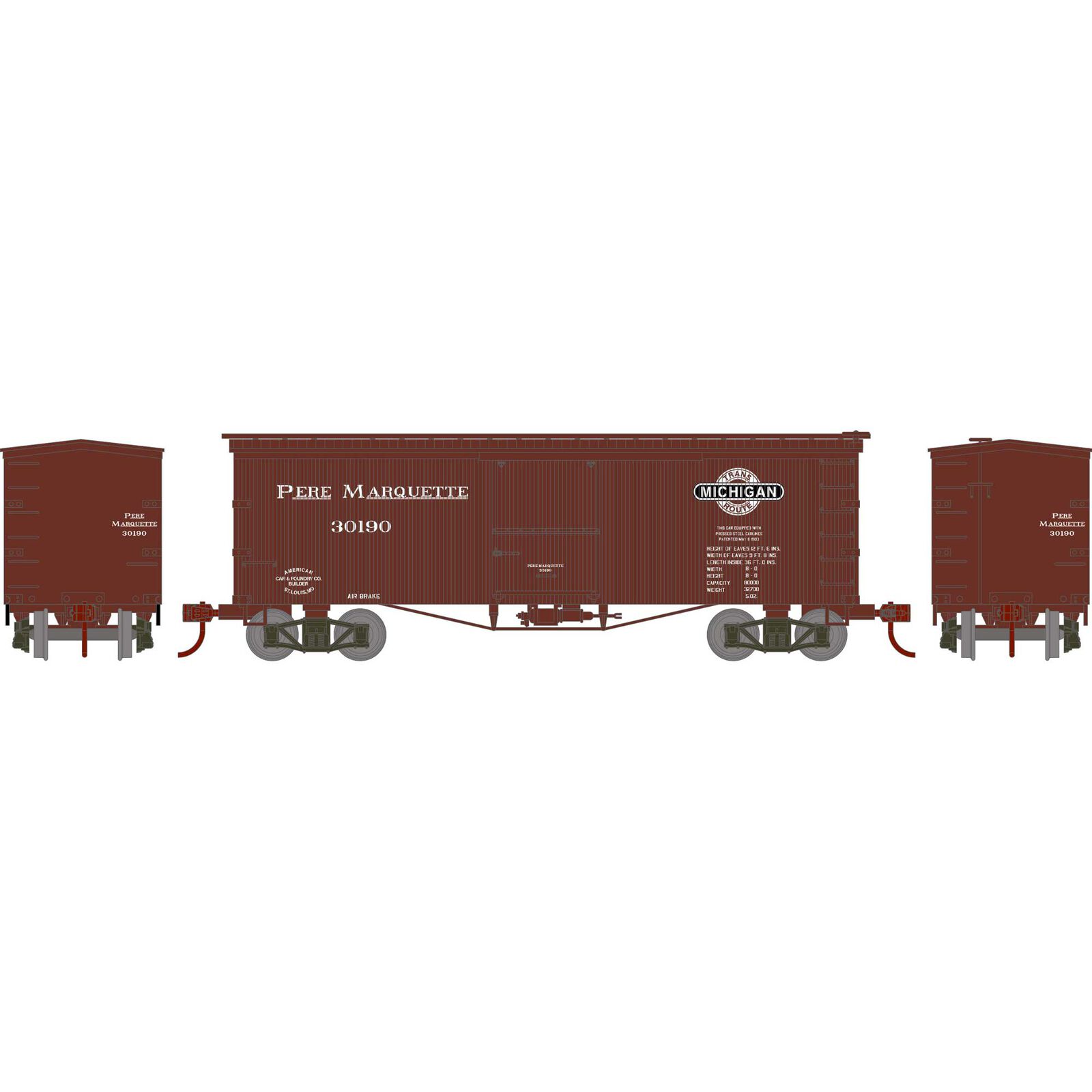 HO RND 36' Old Time Box Car, PM #30190