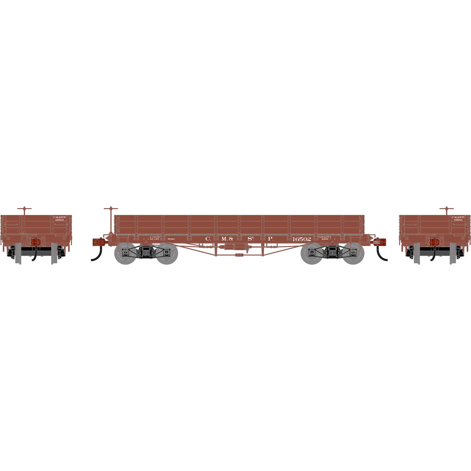 HO ATH 36' Low Side Gondola w/ Drop Gates, MILW #16502
