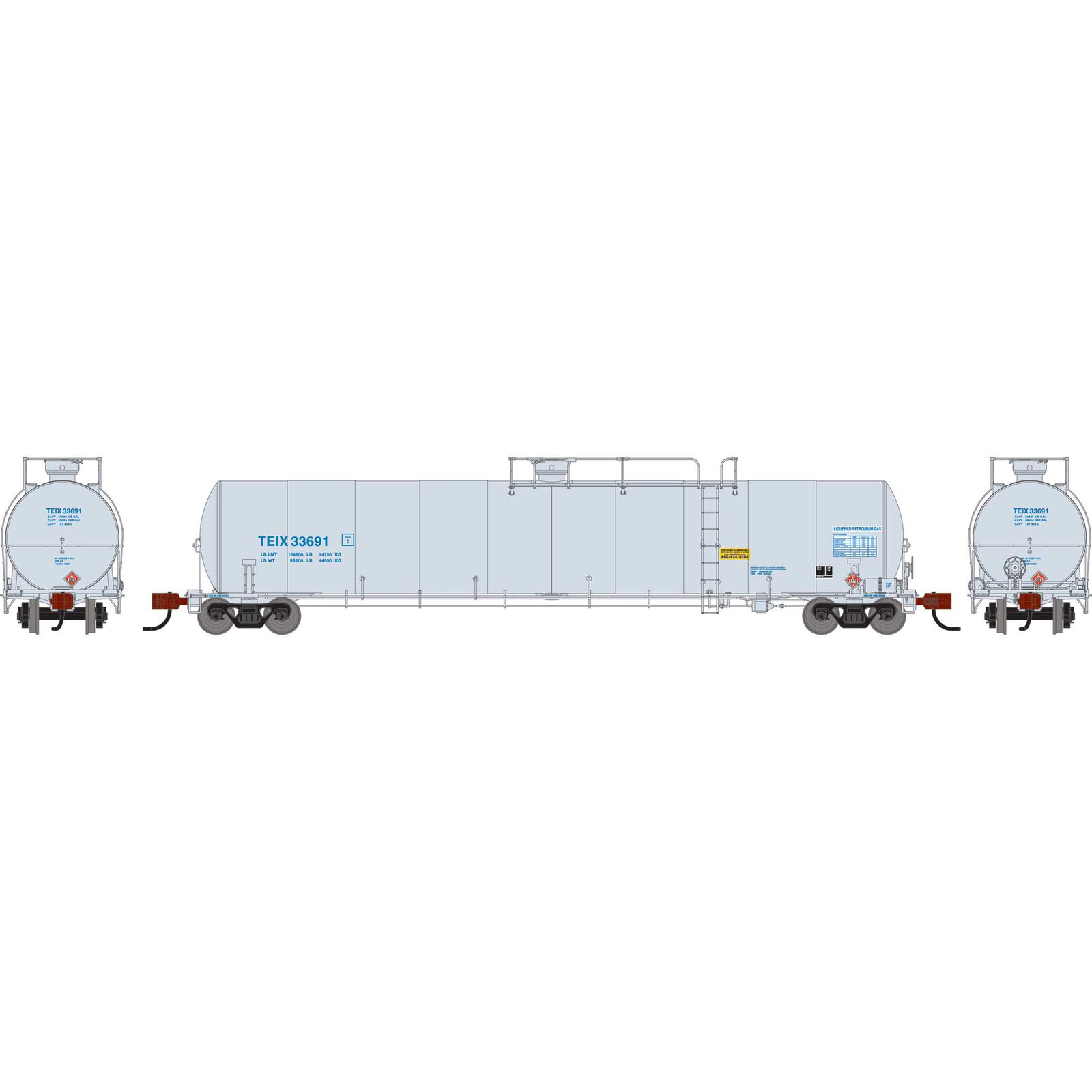 N UTC 33K LPG Tank Car- Late, TEIX #33691