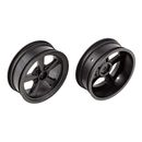 1/10 2.2" Front Drag Car Wheels, Black (2)