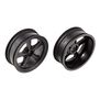 1/10 2.2" Front Drag Car Wheels, Black (2)