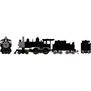 HO ATH 4-4-0 Steam Locomotive w/DCC & Sound, Painted, Unlettered