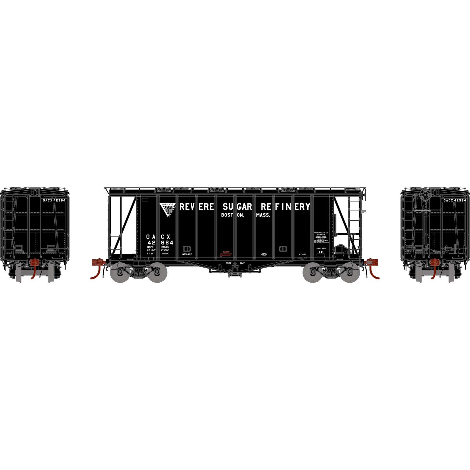 HO GATC 2600 Airslide Hopper, Revere / GACX #42984