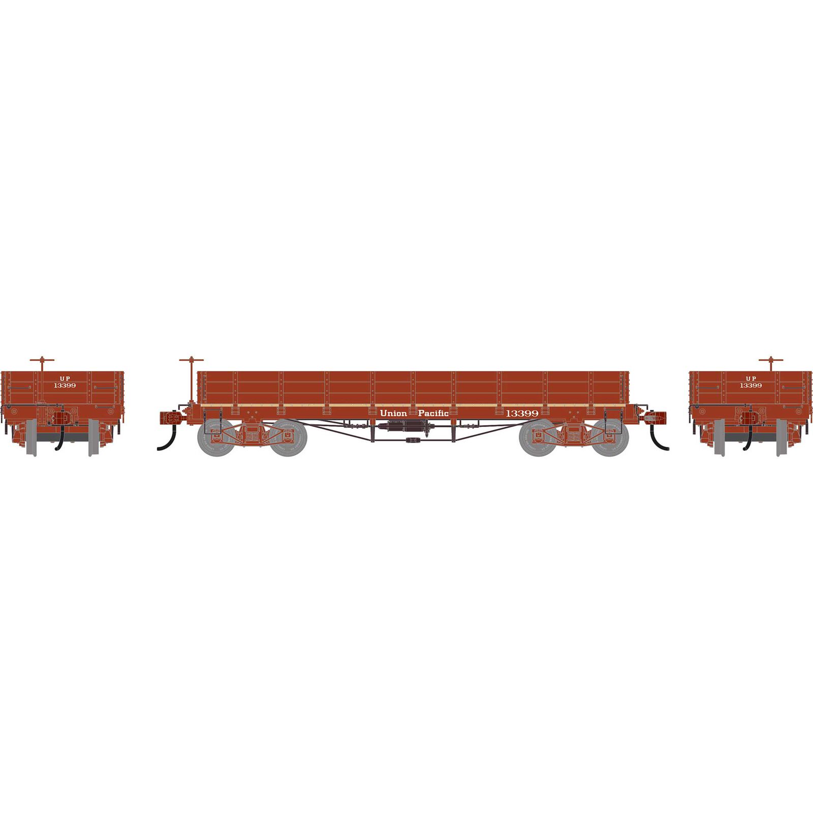 HO ATH 36' Low Side Gondola w/ Drop Gates, UP #15399