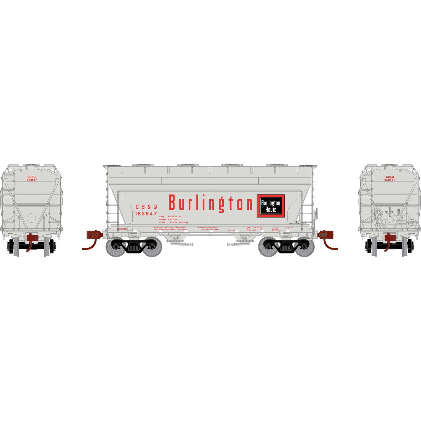 N ACF 2970 Covered Hopper, CB&Q #183947