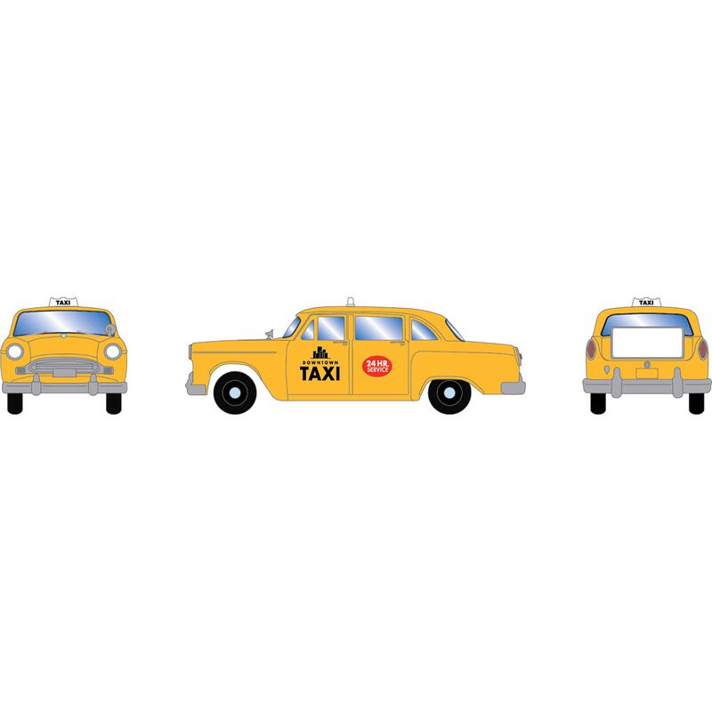 HO RTR 1950s Taxi, Downtown Taxi