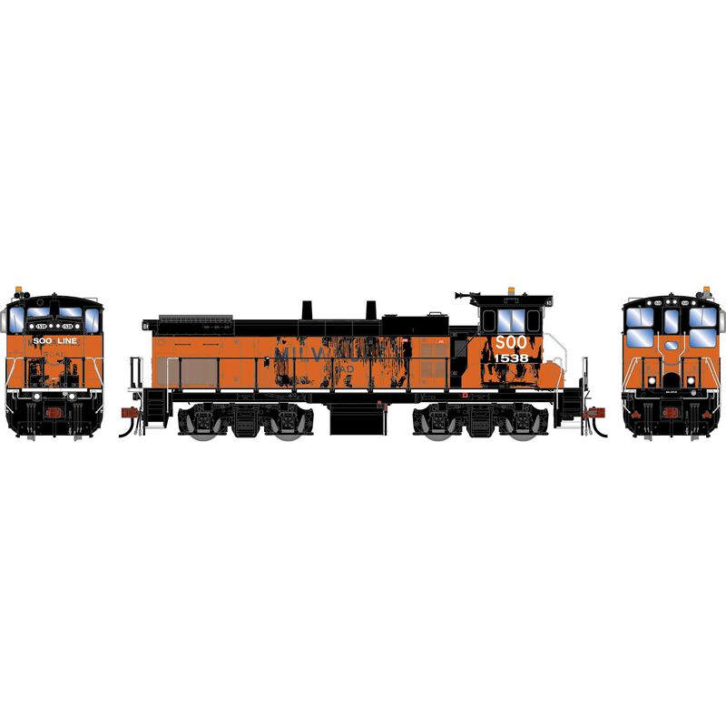 HO GEN MP15AC Locomotive w/DCC & Sound, Primed For Grime SOO 'Bandit' #1538