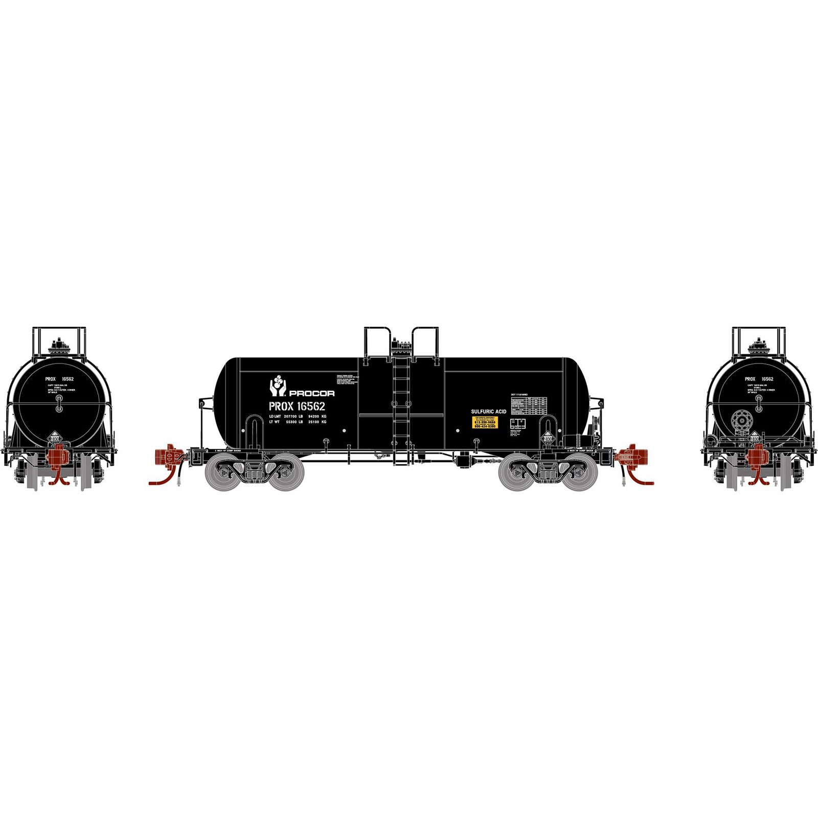 N 13,600-Gallon Acid Tank, PROX, Black #16562