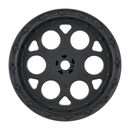 1/10 Showtime Rear 2.2" 12mm Sprint Car Wheels (2) Black