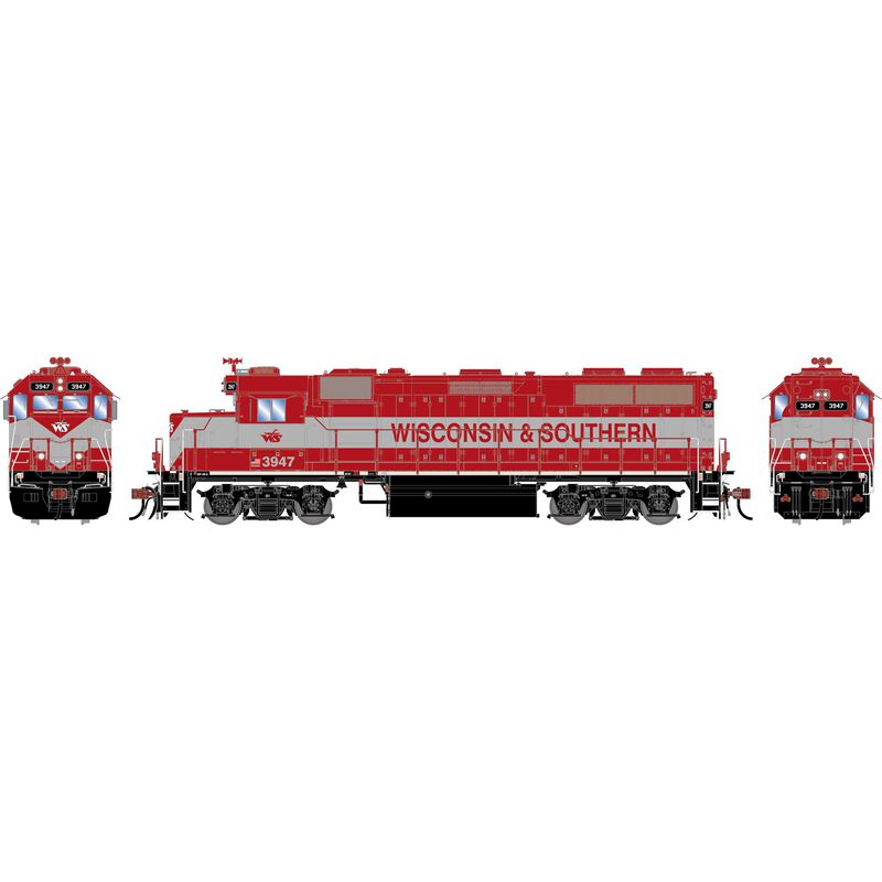 HO GEN GP39-2 PH I Locomotive w/DCC & SOUND, WAMX 'Wisconsin Southern' #3947