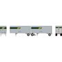 HO ATH 28' Wedge Trailers w/Dolly, ABF Trailers #81535/81559; Dolly #76577