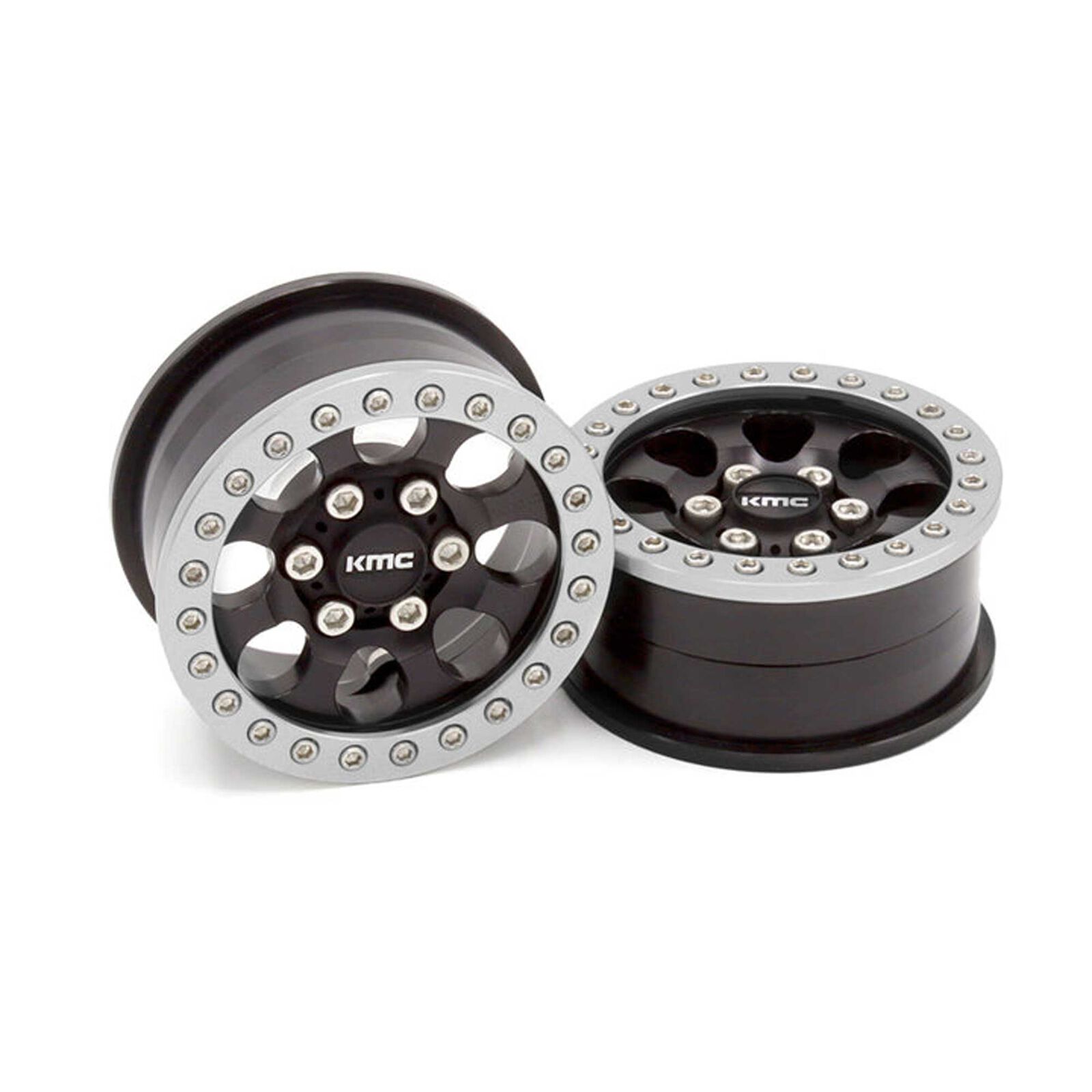 1/10 KMC KM237 Riot Beadlock Front/Rear 1.9 Rock Crawler Wheels, Black