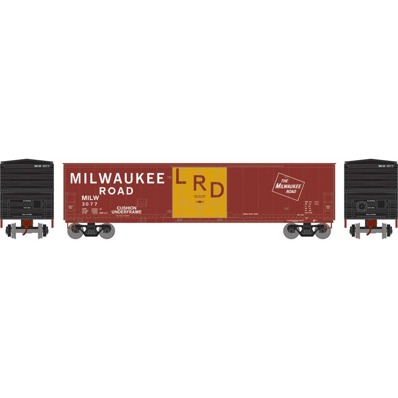 HO 50' Youngstown Plug Door Box Car, MILW #3077