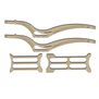 Scythe Aluminum Rail Frame, Beige: SCX24 Jeep Gladiator
