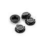 Aluminum "Clutch" Punisher 17mm Wheel Nuts, Black (4)