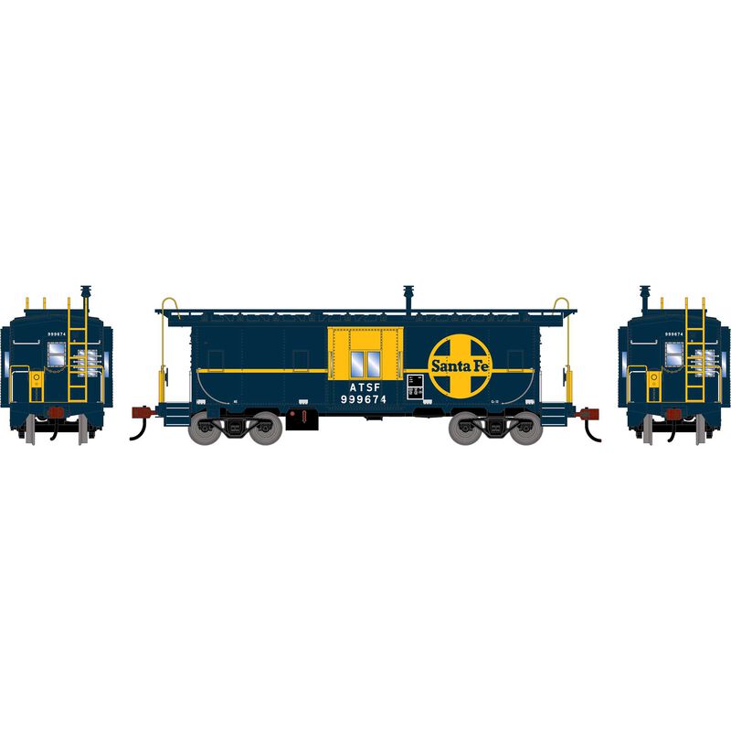 HO ATH Bay Window Caboose, Legendary Liveries ATSF #999674